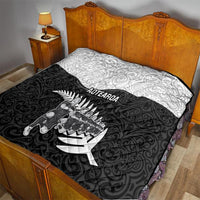 New Zealand World Cup 2023 Quilt Aotearoa Haka Rugby with Silver Fern Maori Ethnic Pattern LT03 - Polynesian Pride
