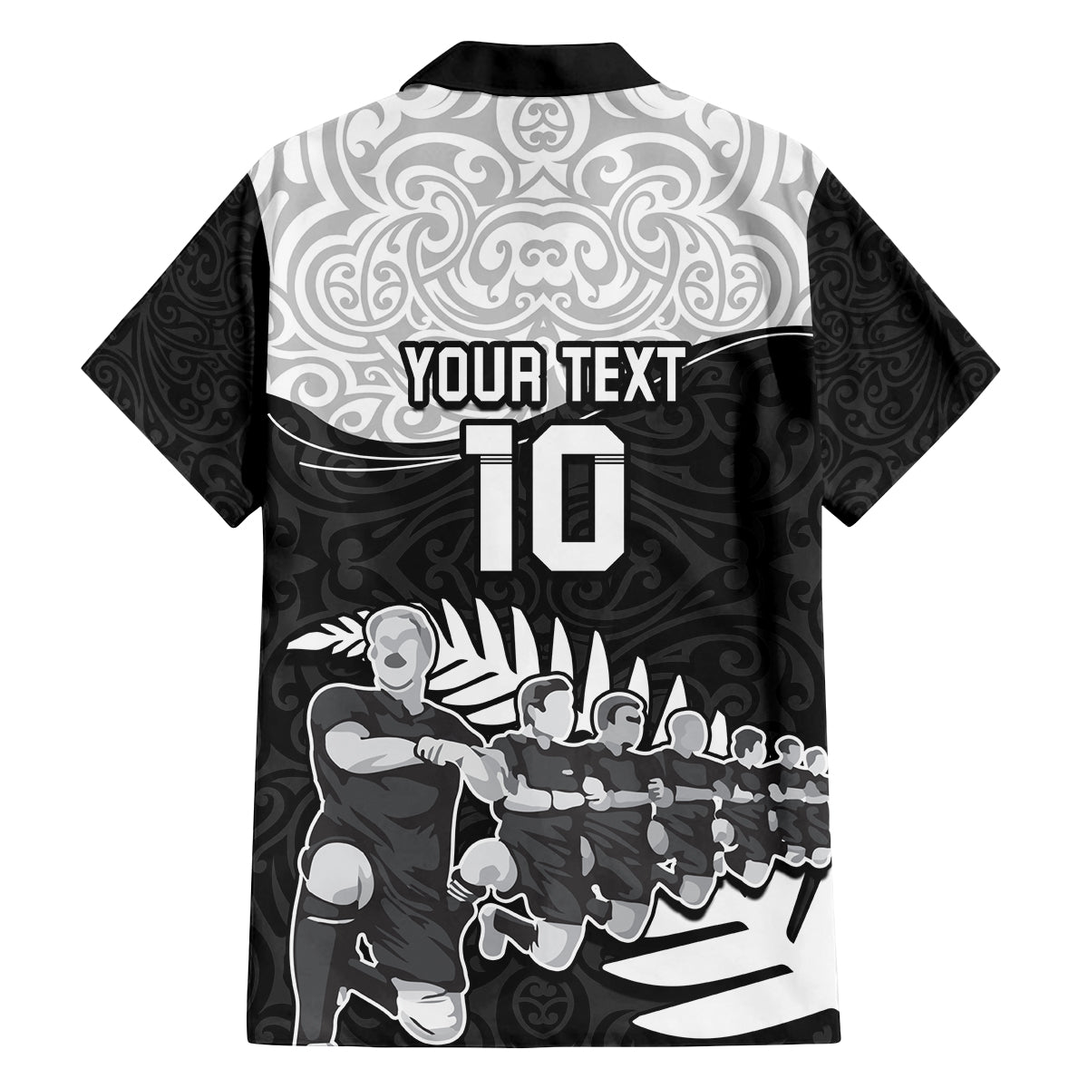 Custom New Zealand World Cup 2023 Family Matching Off Shoulder Maxi Dress and Hawaiian Shirt Aotearoa Haka Rugby with Silver Fern Maori Ethnic Pattern LT03 - Polynesian Pride