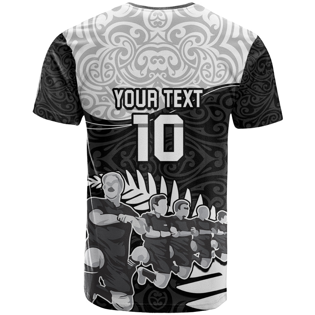 Custom New Zealand World Cup 2023 T Shirt Aotearoa Haka Rugby with Silver Fern Maori Ethnic Pattern LT03 - Polynesian Pride