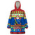 Solomon Islands Christmas Wearable Blanket Hoodie Santa With Flag Of Solomon Polynesian Tribal Xmas Vibe LT03 One Size Blue - Polynesian Pride