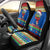 Personalised Solomon Islands Christmas Car Seat Cover Santa With Flag Of Solomon Polynesian Tribal Xmas Vibe LT03 - Polynesian Pride