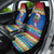 Personalised Solomon Islands Christmas Car Seat Cover Santa With Flag Of Solomon Polynesian Tribal Xmas Vibe LT03 - Polynesian Pride