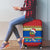 Personalised Solomon Islands Christmas Luggage Cover Santa With Flag Of Solomon Polynesian Tribal Xmas Vibe LT03 - Polynesian Pride