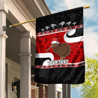 Personalized New Zealand Christmas Garden Flag Santa Haka Fern and Kiwi Bird Tino Rangatiratanga Maori Flag Style LT03 House Flag Black - Polynesian Pride