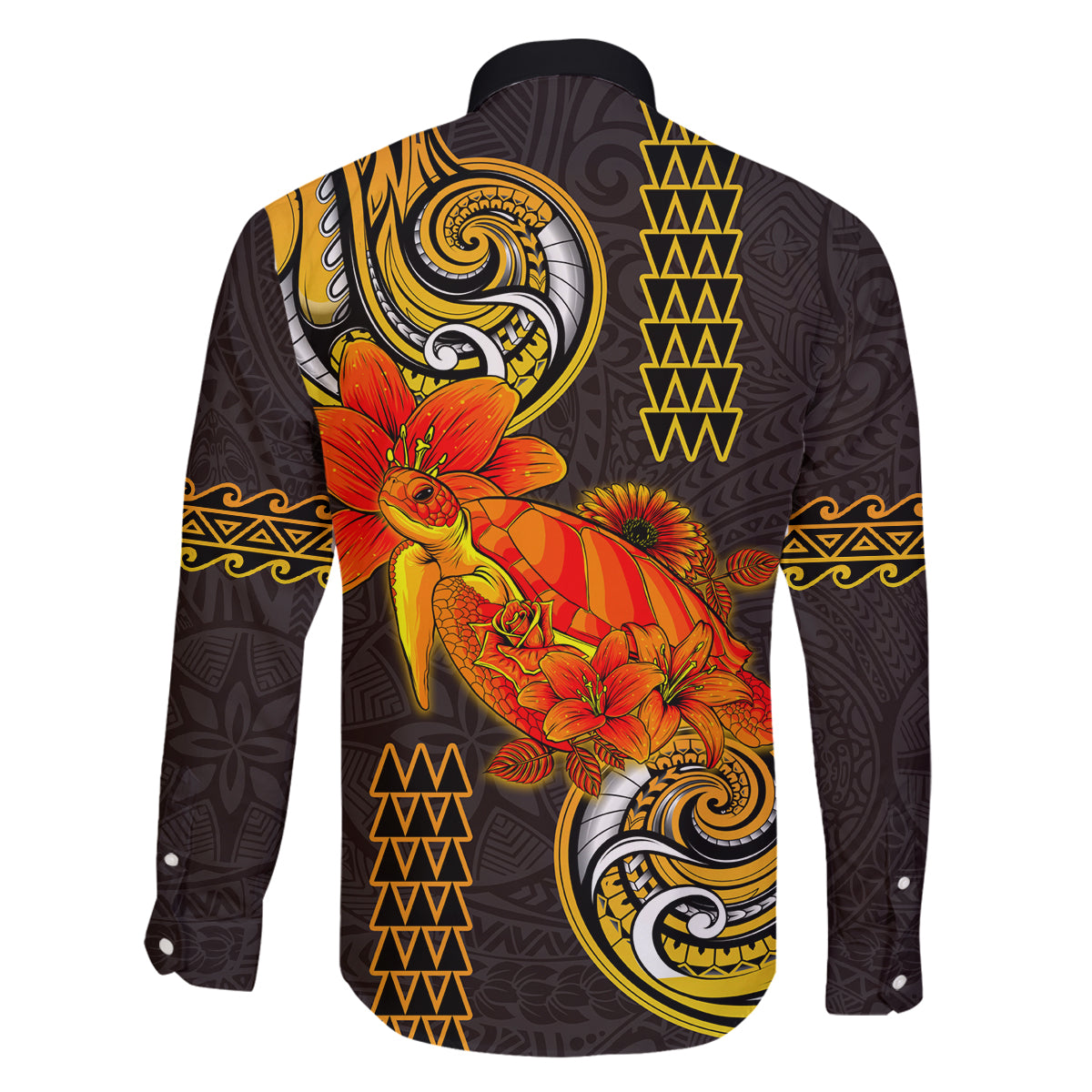 Hawaii Turtle Hibiscus Flower Family Matching Mermaid Dress and Hawaiian Shirt Polynesian Tattoo LT03 - Polynesian Pride