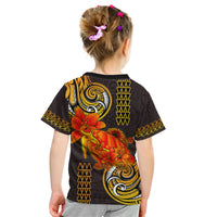 Hawaii Turtle Hibiscus Flower Kid T Shirt Polynesian Tattoo LT03 - Polynesian Pride