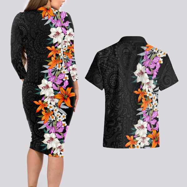 Blue Tropical Hawaiian Pineapple Print Bodycon Dress