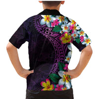 Hawaiian Plumeria-Polynesian Art Tattoo Mauve Color Family Matching Mermaid Dress and Hawaiian Shirt