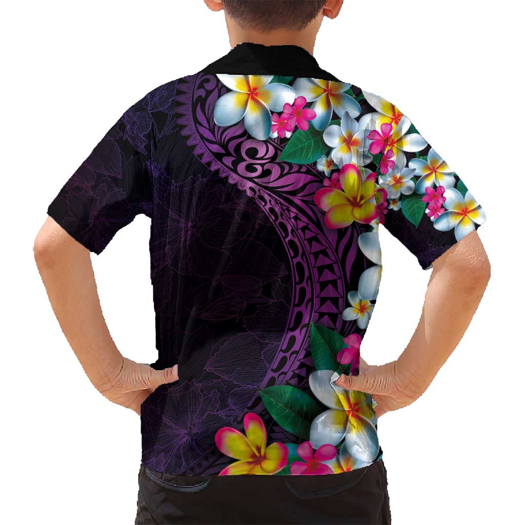 Hawaiian Plumeria-Polynesian Art Tattoo Mauve Color Family Matching Puletasi and Hawaiian Shirt