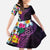 Hawaiian Plumeria-Polynesian Art Tattoo Mauve Color Family Matching Short Sleeve Bodycon Dress and Hawaiian Shirt