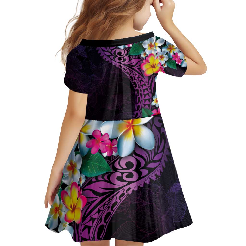 Hawaiian Plumeria-Polynesian Art Tattoo Mauve Color Family Matching Summer Maxi Dress and Hawaiian Shirt
