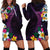 Hawaiian Plumeria-Polynesian Art Tattoo Mauve Color Hoodie Dress