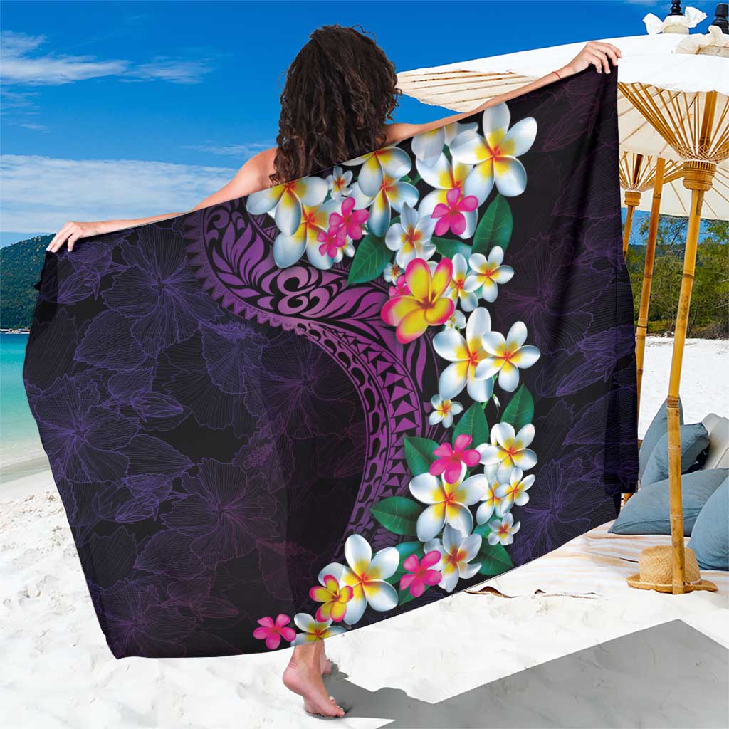 Hawaiian Plumeria-Polynesian Art Tattoo Mauve Color Sarong LT03 One Size 44 x 66 inches Purple - Polynesian Pride