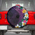 Hawaiian Plumeria-Polynesian Art Tattoo Mauve Color Spare Tire Cover