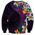 Hawaiian Plumeria-Polynesian Art Tattoo Mauve Color Sweatshirt