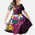 Hawaiian Plumeria-Polynesian Art Tattoo Plum Pink Color Family Matching Summer Maxi Dress and Hawaiian Shirt