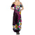 Hawaiian Plumeria-Polynesian Art Tattoo Plum Pink Color Family Matching Summer Maxi Dress and Hawaiian Shirt