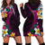Hawaiian Plumeria-Polynesian Art Tattoo Plum Pink Color Hoodie Dress