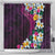 Hawaiian Plumeria-Polynesian Art Tattoo Plum Pink Color Shower Curtain