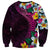 Hawaiian Plumeria-Polynesian Art Tattoo Plum Pink Color Sweatshirt