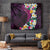 Hawaiian Plumeria-Polynesian Art Tattoo Plum Pink Color Tapestry