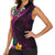 Hawaiian Plumeria-Polynesian Art Tattoo Plum Pink Color Women Sleeveless Polo Shirt