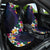 Hawaiian Plumeria-Polynesian Art Tattoo Frosted Blue Violet Color Car Seat Cover
