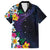 Hawaiian Plumeria-Polynesian Art Tattoo Frosted Blue Violet Color Hawaiian Shirt
