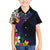 Hawaiian Plumeria-Polynesian Art Tattoo Frosted Blue Violet Color Hawaiian Shirt