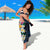 Hawaiian Plumeria-Polynesian Art Tattoo Frosted Blue Violet Color Sarong