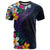 Hawaiian Plumeria-Polynesian Art Tattoo Frosted Blue Violet Color T Shirt