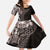 Hawaiian Plumeria-Polynesian Art Tattoo Grayscale Color Family Matching Summer Maxi Dress and Hawaiian Shirt