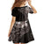 Hawaiian Plumeria-Polynesian Art Tattoo Grayscale Color Family Matching Summer Maxi Dress and Hawaiian Shirt