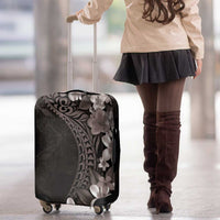 Hawaiian Plumeria-Polynesian Art Tattoo Grayscale Color Luggage Cover