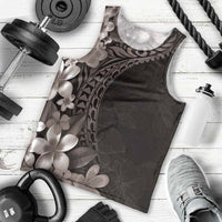 Hawaiian Plumeria-Polynesian Art Tattoo Grayscale Color Men Tank Top