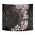 Hawaiian Plumeria-Polynesian Art Tattoo Grayscale Color Tapestry