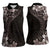 Hawaiian Plumeria-Polynesian Art Tattoo Grayscale Color Women Sleeveless Polo Shirt