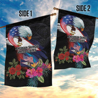 American Samoa and United States Together Garden Flag National Flag with Eagle-Hibiscus and Rose