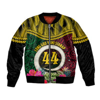 Vanuatu 44th Anniversary Independence Day Bomber Jacket Boars Tusk and Namele Plant LT03