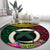 Vanuatu 44th Anniversary Independence Day Round Carpet Boars Tusk and Namele Plant LT03