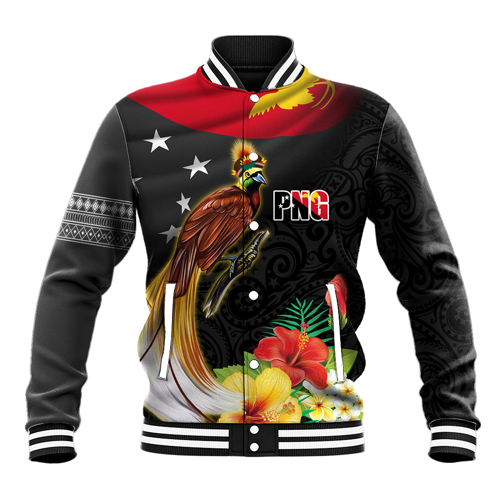 Papua New Guinea Independence Day Baseball Jacket PNG Flag and Bird-of-Paradise