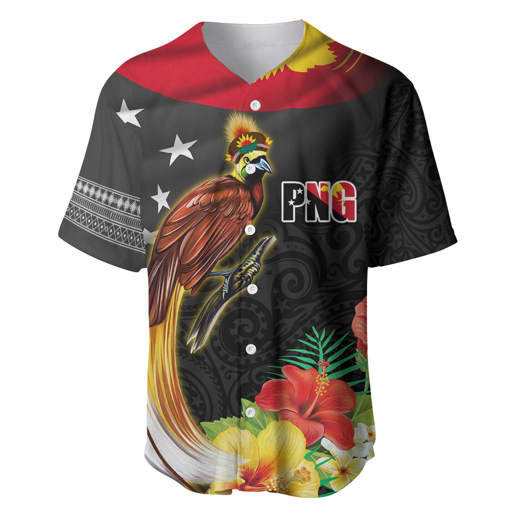 Papua New Guinea Independence Day Baseball Jersey PNG Flag and Bird-of-Paradise