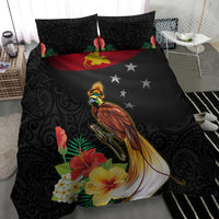 Papua New Guinea Independence Day Bedding Set PNG Flag and Bird-of-Paradise