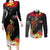 Papua New Guinea Independence Day Couples Matching Long Sleeve Bodycon Dress and Long Sleeve Button Shirt PNG Flag and Bird-of-Paradise