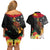 Papua New Guinea Independence Day Couples Matching Off Shoulder Short Dress and Hawaiian Shirt PNG Flag and Bird-of-Paradise