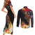 Papua New Guinea Independence Day Couples Matching Short Sleeve Bodycon Dress and Long Sleeve Button Shirt PNG Flag and Bird-of-Paradise