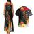 Papua New Guinea Independence Day Couples Matching Tank Maxi Dress and Hawaiian Shirt PNG Flag and Bird-of-Paradise