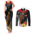 Papua New Guinea Independence Day Couples Matching Tank Maxi Dress and Long Sleeve Button Shirt PNG Flag and Bird-of-Paradise