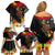 Papua New Guinea Independence Day Family Matching Off Shoulder Short Dress and Hawaiian Shirt PNG Flag and Bird-of-Paradise