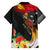 Papua New Guinea Independence Day Family Matching Off Shoulder Short Dress and Hawaiian Shirt PNG Flag and Bird-of-Paradise